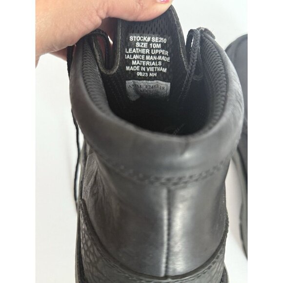 JUSTIN Men's 4" Size 10M Crafton Alloy Toe Work Boot Black SE250 NEW OrthoLite - Picture 12 of 16
